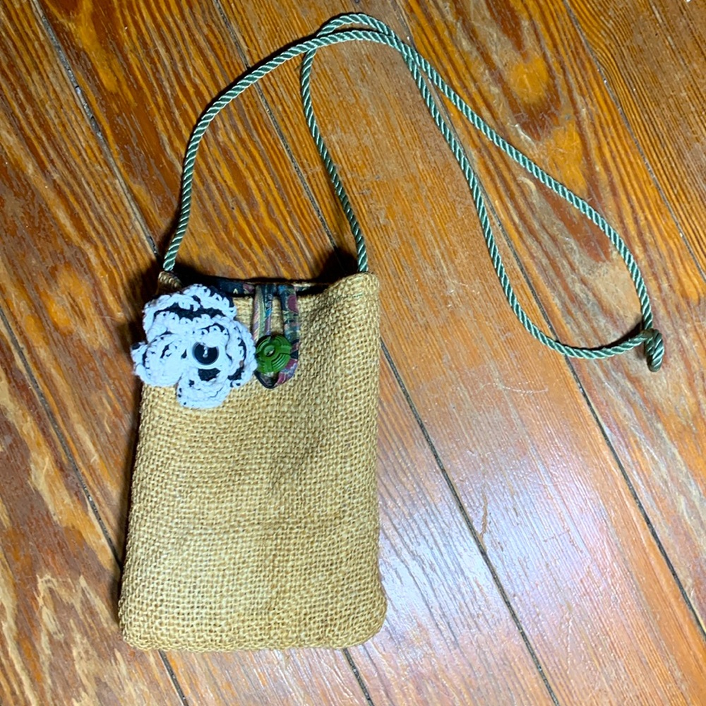 Burlap Mini shoulder bag